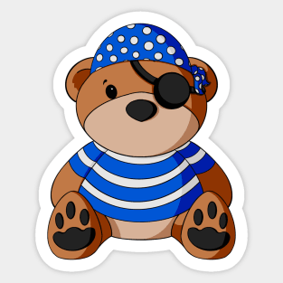 Pirate Teddy Bear Sticker